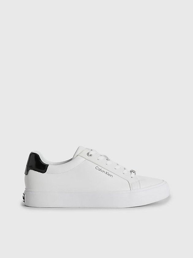 Calvin Klein USA Leather Womens Sneakers White 6012758-AC